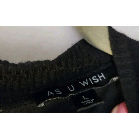 As U Wish Women's Jumpsuit Tie Waist Sleeveless, Wide Leg, Dressy Size Large - Picture 5 of 6